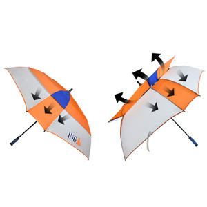 ร่มกอล์ฟทรงสี่เหลี่ยมขนาดใหญ่ 30 นิ้ว กันน้ำ กันลมแรง สองชั้น ระบายอากาศได้ดี รับสกรีนโลโก้ตามสั่ง ขายส่ง - Product Image 3