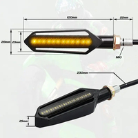 Feu arrière de moto clignotants indicateur de débit Led feu stop double couleur interrupteur séquentiel arrière Led ampoule pour moto