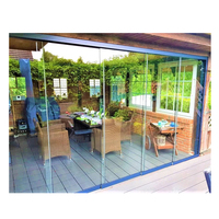 10mm Glass Veranda Partition Wall Movable Sliding Aluminum Decorative Toughened Glass Panels Sliding Partitions Systems