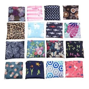 Ulikeke Heavy Duty <b>Expandable</b> Grocery Tote Bag Polyester Folding Shopping Bag Creative Portable Printed Hand Storage Bag - Product Image 2