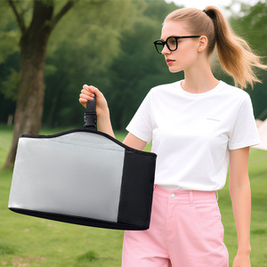 Picnic Bag Large Capacity Insulated Portable Outdoor Food Storage Cooler Car Use Red Black - Product Image 2