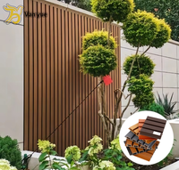 Panneau mural rainuré WPC moderne de haute qualité pour extérieur 219*26mm en PE antistatique avec design graphique pour jardin extérieur