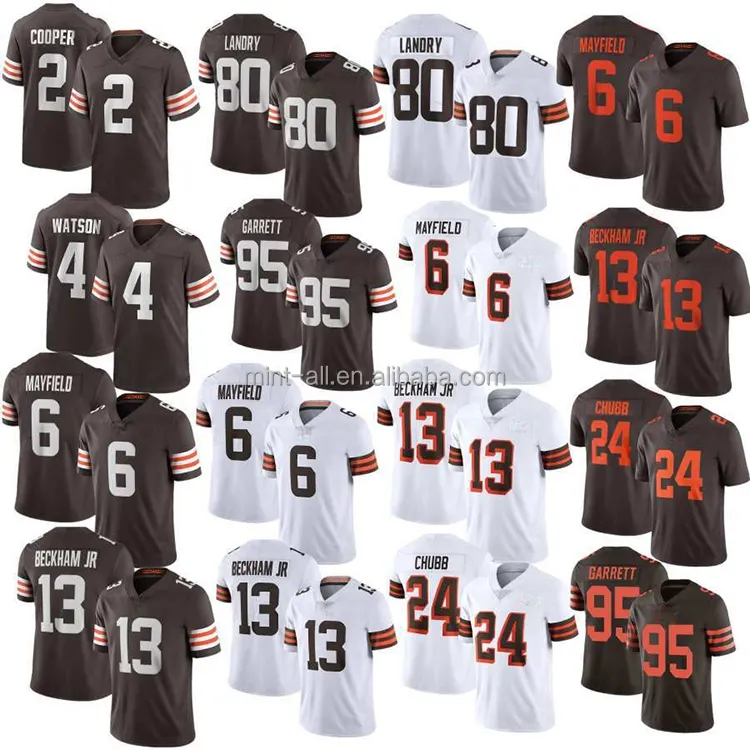 Großhandel American Football Jersey Herren genähte USA Fußball uniform #24 Nick Chubb #4 Deshaun Watson