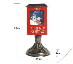 Buzón navideño de juguete de Papá <span class=keywords><strong>Noel</strong></span> con nieve ligera, mensaje musical de Feliz Navidad para festivales, decoraciones navideñas - Product Image 4