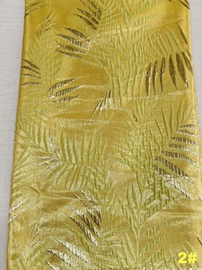 Tela Brocada Jacquard Metálica de 143 g/m² para Confección de Vestidos, Patrón de Hojas en Relieve, Poliéster de Lujo para Faldas, Trajes y Manualidades - Product Image 3