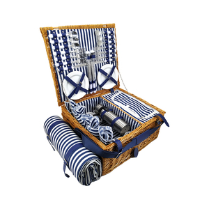 <span class=keywords><strong>Cesta</strong></span> de <span class=keywords><strong>Picnic</strong></span> Portátil Ecológica Willow para <span class=keywords><strong>6</strong></span> <span class=keywords><strong>Personas</strong></span>, con Mimbre y PP, para Camping y Almacenamiento de Alimentos, 50x45x22cm, Gran Venta - Product Image 1