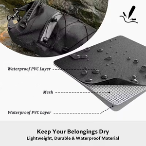 Sac étanche de voyage en PVC pour le camping en plein air, 10L, 20L, 30L, sac à dos étanche avec bandoulière - Product Image 3