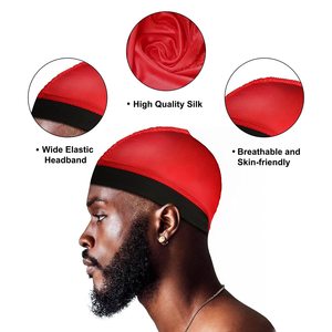 <span class=keywords><strong>Durag</strong></span> en Soie Polyester Respirant Multifonctionnel Style Européen & Américain pour Hommes – Vente en Gros en Vrac – Effet Soie 360 Wave - Product Image 2
