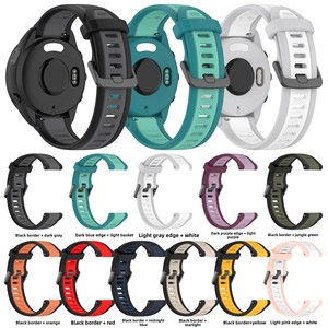<span class=keywords><strong>Correa</strong></span> de Reloj de Silicona Texturizada de Dos Tonos de 20 mm/22 mm para <span class=keywords><strong>Garmin</strong></span> Forerunner 165, <span class=keywords><strong>Correa</strong></span> de Repuesto de Estilo Oficial - Product Image 1