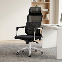 Chaises de bureau ergonomiques modernes en tissu maillé pivotantes avec soutien lombaire
