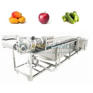 Industriële Appelwas-En Sorteermachine Appels Reinigings-En Sorteermachine Appelschilreinigingsmachine