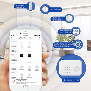 ระบบเตือนภัยกันขโมยบ้านอัจฉริยะ Tuya 433 MHz ไร้สายและแบบมีสาย GSM 4G แบตเตอรี่สำรอง พกพาสะดวก ระบบอัตโนมัติบ้านอัจฉริยะ - Product Image 3