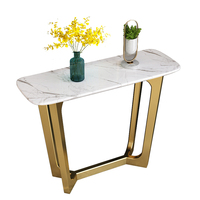 Meubles de salon Xuanzhen, table console en marbre, table console moderne pour entrée, table console de luxe en acier inoxydable à vendre