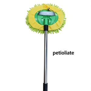 Brosse de lavage de voiture télescopique en chenille verte D0100XUVUYG, design pétiolé, pour le nettoyage et le detailing automobile - Product Image 1