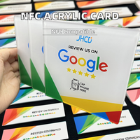 Plaque NFC en gros avec logo personnalisé, QR code, réseaux sociaux, Google, étiquette triangulaire en acrylique, 1k Review, carte de menu, carte de restaurant, carte de visite