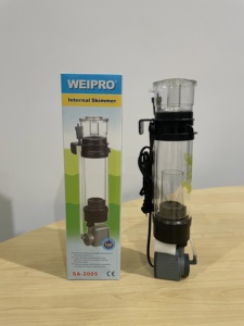 WEIPRO 플라스틱 내부 소형 걸이식 조절 가능 수족관 프로틴 스키머 (AC 펌프 포함) 30~100리터 해수어 수조용 - Product Image 3