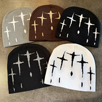 Gorro de Punto Acrílico Vintage de Diseño Personalizado, Cálido para Otoño e Invierno, Estilo Hip Hop Rap, con Logotipo Personalizado
