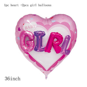 بيع بالجملة 24 بوصة 36 بوصة الكرة على الكرة الألومنيوم فيلم البالون يوم الزفاف موضوع حفلة عيد الحب - Product Image 5