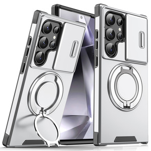 Funda Protectora para Cámara de Teléfono con Lente Deslizante para <span class=keywords><strong>Samsung</strong></span> <span class=keywords><strong>Galaxy</strong></span> S26 Edge <span class=keywords><strong>Ultra</strong></span> S25 S24 <span class=keywords><strong>Note</strong></span> <span class=keywords><strong>Ultra</strong></span> S22 S23, Cubierta con Anillo Magnético - Product Image 1
