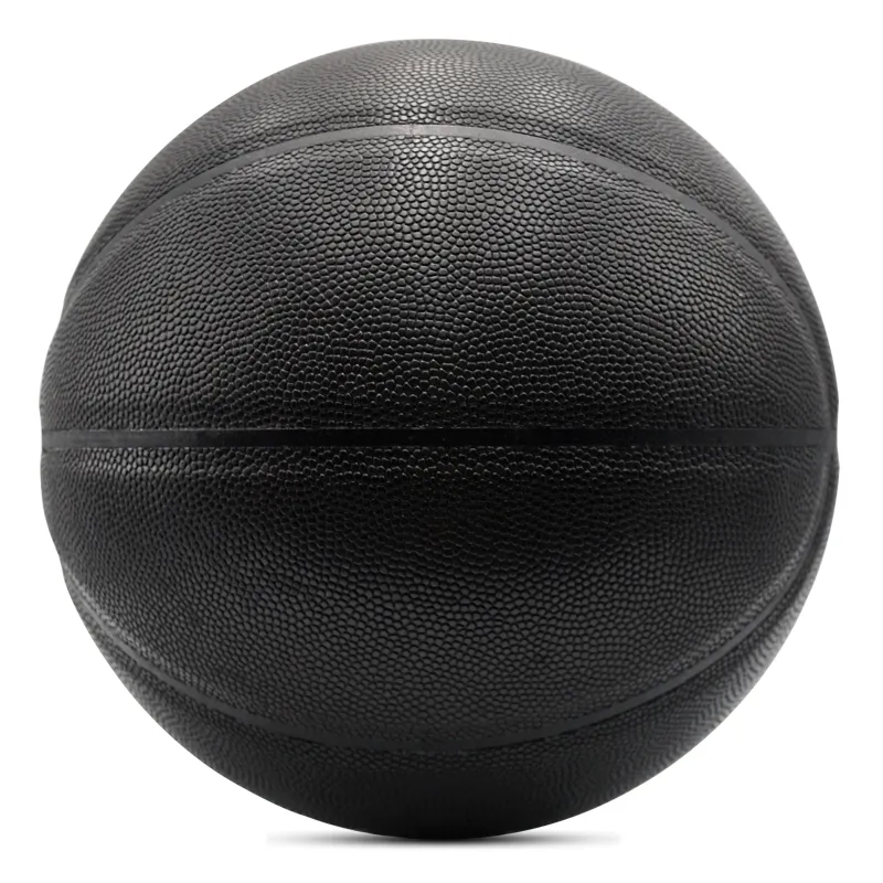 SIZE 7 PU leather black basketball for indoor/outdoor basketball