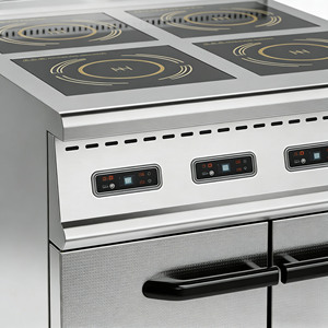 CPVKRY TL-DC-4A Fornello a Induzione Elettrico Industriale con Corpo in Acciaio Inox Facile da Pulire, <span class=keywords><strong>4</strong></span> Bruciatori, 380V 14000W, con Mobile - Product Image 3