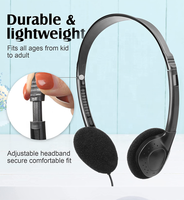 Casque d'usine pas cher casque d'hôpital de conférence filaire casque réutilisable à bas prix pour écouteur de compagnie aérienne casque pour enfants