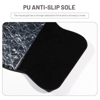 Tapis de souris ergonomique en mousse à mémoire de forme gris et noir dégradé avec repose-poignet en gel, en stock pour ordinateur, bureau et usage domestique