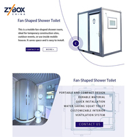 ZYBOX Modern Portatif Tuvalet Duşlu Mobil Tuvaletler Açık Hava Kamp Kabini Römorku Ortak Tuvalet WC CE Sertifikalı ABD AU