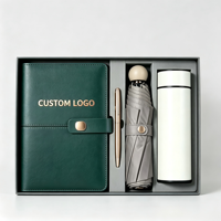 Ensemble de carnets A5 en PU avec logo personnalisé, options d'emballage sur mesure, cadeau de lancement de marque pour entreprise jeune