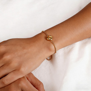 Pulsera de Acero Inoxidable con Baño de Oro de 18K, Diseño de Constelación del Zodiaco, Hipoalergénica, Joyería Ganku, Regalo para Mujer - Product Image 5