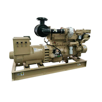 Nouveau groupe électrogène diesel marin silencieux de type ouvert certifié CCS de 100 kW, triphasé 220 V 400 V, refroidi par eau, démarrage électrique 24 V CC