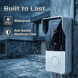 Système de vidéophone Hiwink à 2 fils, portée maximale 300 m, 4 unités extérieures, 4 unités intérieures, 2 kits de serrures, interphone étanche en alliage <span class=keywords><strong>d</strong></span>'aluminium - Product Image 3