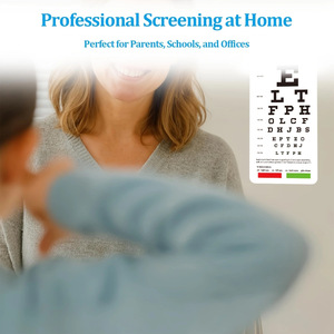 Tabella Oculistica Tascabile <span class=keywords><strong>Rosenbaum</strong></span> Bifacciale con Barre Cromatiche per Test della Vista e Percezione del Colore, Esame Oculistico Portatile - Product Image 4