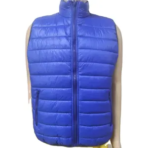Hot Sale zipper pocket women men's vests & waistcoats cotton Down sleeveless jacket custom logo puffer vest for winter