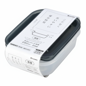 Inomata 290ml nero Set da 2 pezzi per alimenti e contenitori sicuri per microonde - Product Image 1