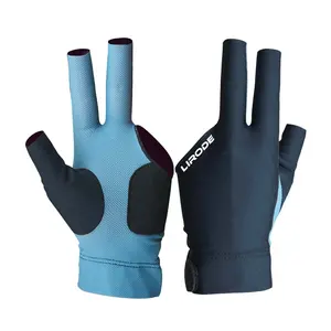 Wholesale Custom Billiards Sports Gloves Non Slip Pad 3 Fingers Pool Cue Shooting Snooker Shooters Gloves For Left Or Right Hand