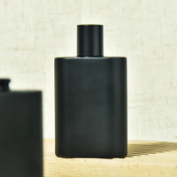 Flacon pulvérisateur de parfum noir mat, vente en gros directe usine, 15 flacons vides en verre rectangulaires à brume fine de 30 ml et 50 ml, impression sérigraphique