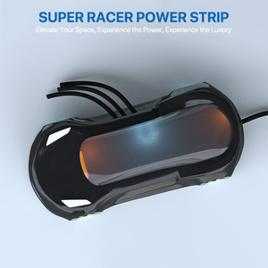 Tira de alimentación para coche deportivo, cable de extensión de 3,5 M, 4 salidas americanas, USB 3, 1 tipo C, estación de carga PD, decoración del hogar con luz nocturna - Product Image 4