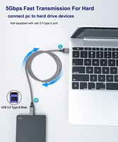 Cable de Impresora USB 3.0 Tipo-C Blindado de Alta Velocidad, de Aleación de Aluminio Ecológico, para Computadora y Discos Duros Externos