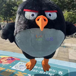 Populaire Boze Zwarte Vogel Karakter Bom Opblaasbare Cartoon Mascotte Kostuum Opblaasbare Zwarte Vogelbom Mascotte Kostuum Voor Volwassenen - Product Image 2