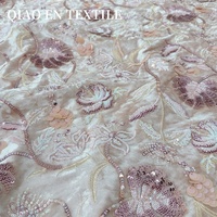 Tissu en maille respirant enduit de PE haute qualité et très résistant, avec broderie tubulaire de paillettes tridimensionnelles, pour robes, costumes de danse, sacs et chaussures