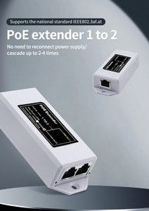 IEEE 802.3af/at 10/100/1000Mbps PoE Extender Repeater 3-Port Mạng Thiết bị chuyển mạch 1 2 Repeater Ethernet Extender nhà máy bán hàng trực tiếp - Product Image 2