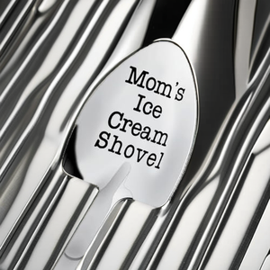 Mom's Ice Cream Shovel <b>Engraved</b> Metal Scoop <b>Tool</b> - Product Image 2