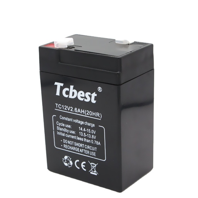 Long Lasting Lead Acid 12V 2.6AH Rechargeable Battery for Solar Power System