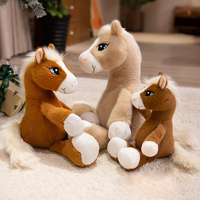 Peluche douce et amusante en forme de cheval, jouet en peluche pour bébés