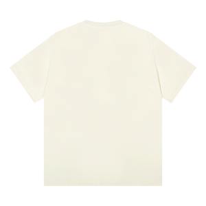 Camiseta de Algodón MON de Manga Corta con Bordado de Letras en el Pecho, Estilo Vintage de Moda - Product Image 3