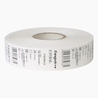 Ruban en papier pour étiquette d'entretien des vêtements, en taffetas de nylon, sérigraphie, impression personnalisée, transfert sur tissu