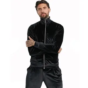 Quảng Châu Jwin Thời Trang Bán Buôn Velour Tracksuit Tùy Chỉnh Cotton Mens Velour Tracksuits