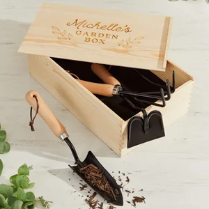 Fête des pères gravé en bois boîte de jardin Kit bois plantation outil organisateur jardin boîte cultivateur bêche sol houe bois plantation boîte - Product Image 5