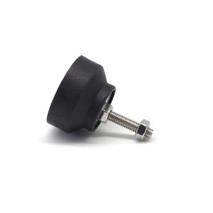 <span class=keywords><strong>Pieds</strong></span> de nivellement en caoutchouc réglables MSR M6x30-40F à base fixe, goujon 304, grande base, glissières en caoutchouc pour profil en T # 7801 - Product Image 3